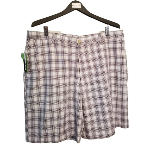 IZOD Golf‎ Perform X White Purple Shorts Men's Size 40 Inseam 9.5 in NWT - Picture 1 of 6